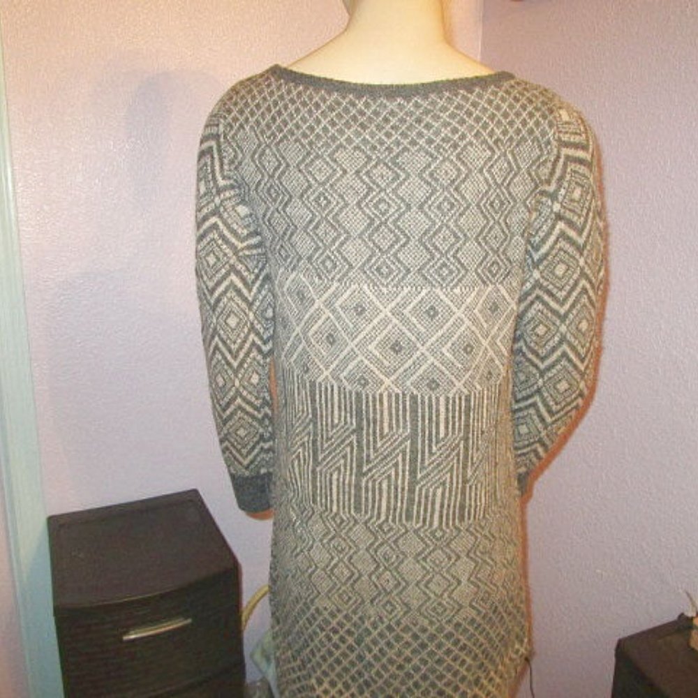 Sparrow Anthropologie Midi Sweater Dress Size L Alpaca Blend Scandinavian Nordic - Picture 8 of 11